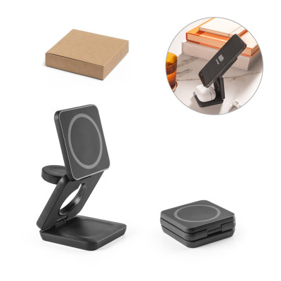 BROGLIE. Carregador magnético wireless super rápido 15W 4 em 1 em ABS reciclado (100 rABS)